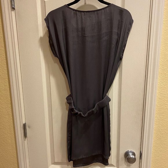 Ya Los Angeles Gray & Silver Beaded Cocktail Dress - Picture 2 of 6